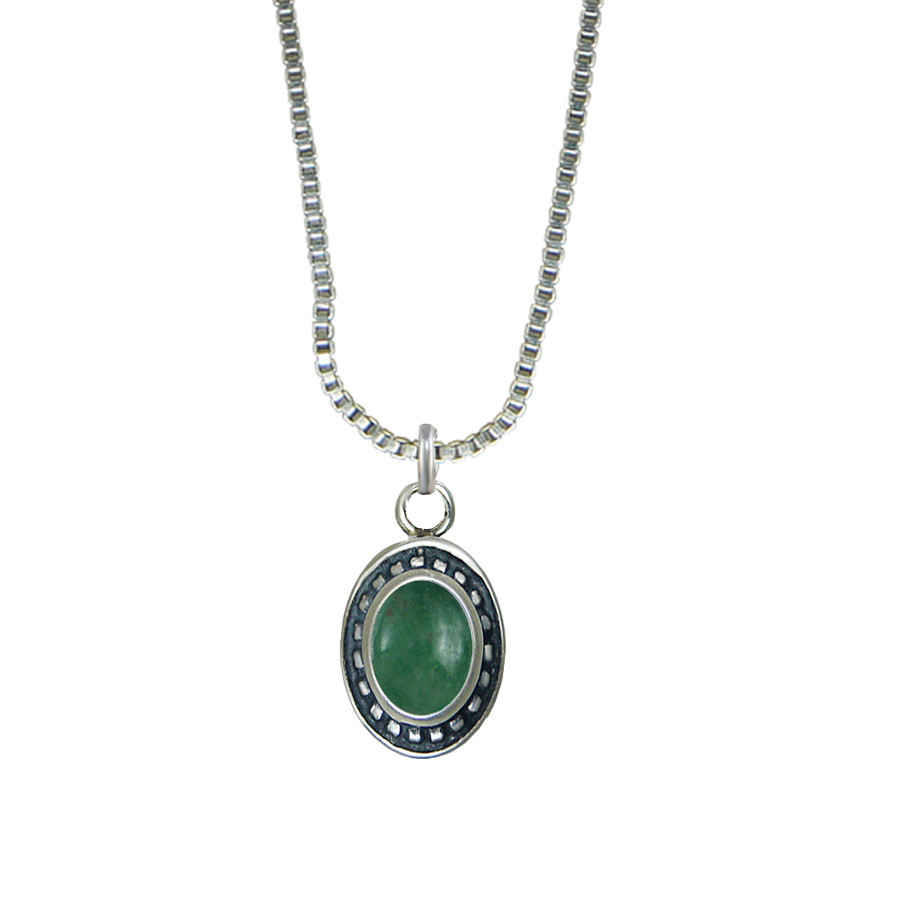Sterling Silver Little Jade Pendant Necklace